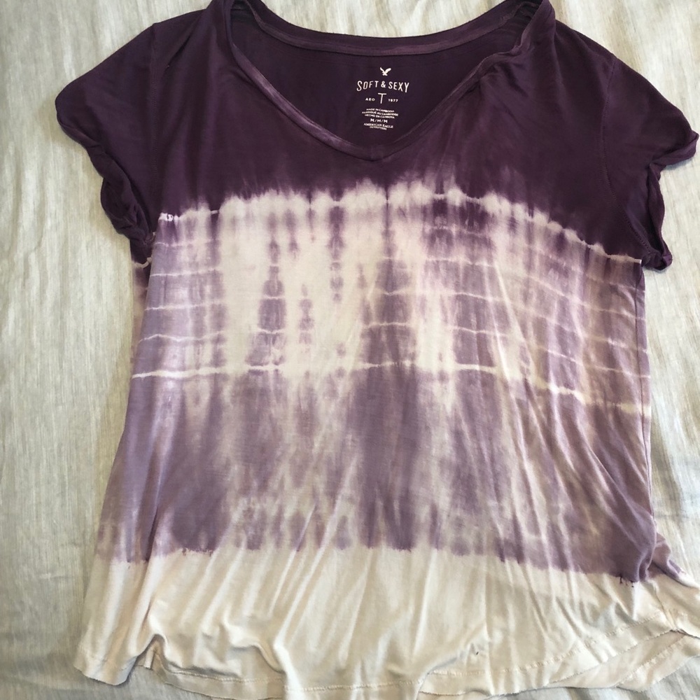 soft and sexy shirt purple tye dye
